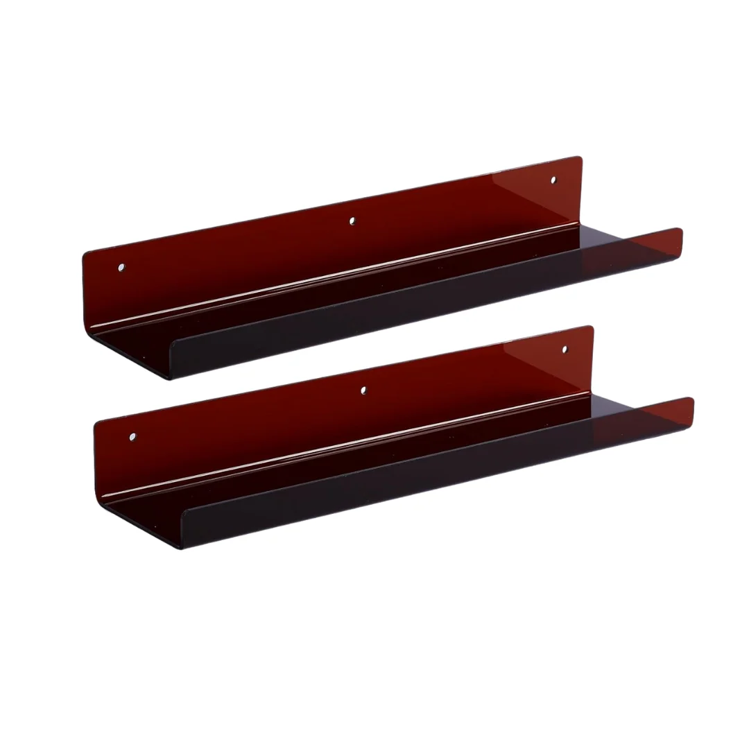 15-Inch Floating Bathroom Organizer Set - Acrylic Wall Shelves - Image 9