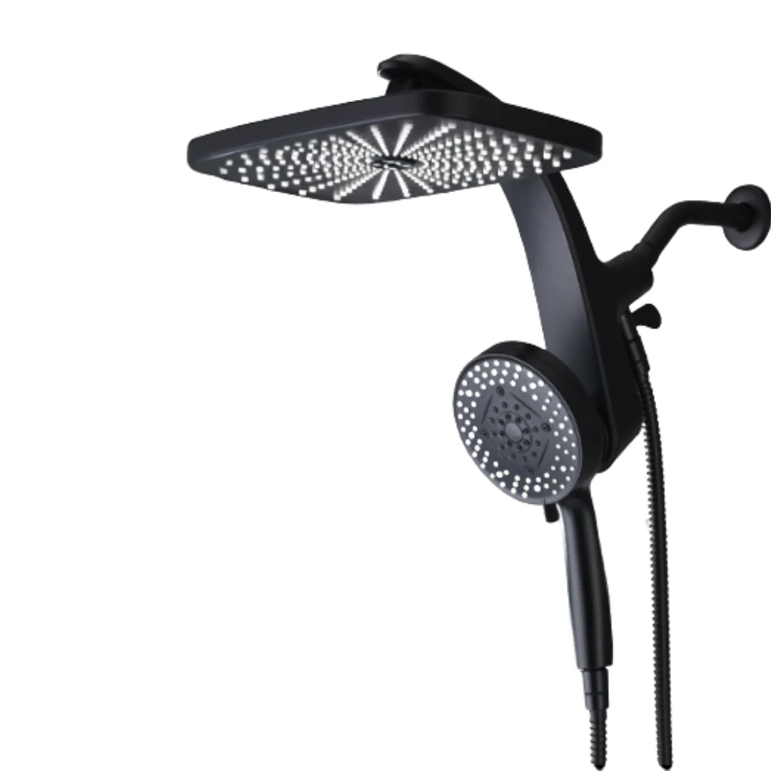 10-Function Handheld Shower with Square Rainfall System, 2.5 GPM - Image 3