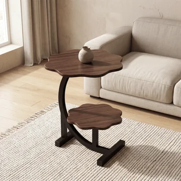 Chic Portable Dual-Tier Side Table – Space-Saving Elegance