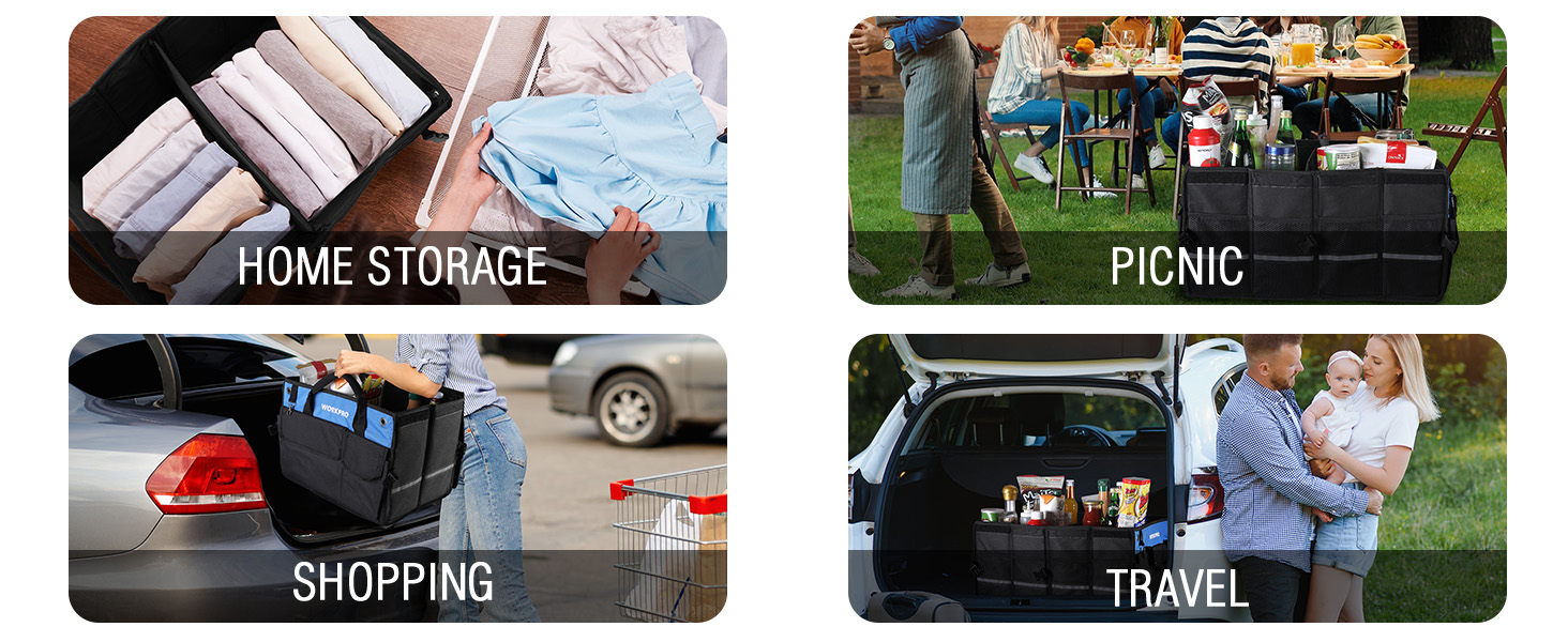 Perfect for home storage, picnic, shopping, traveling etc.