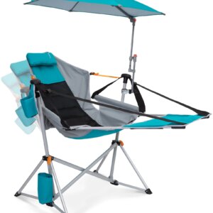 KingCamp Orchid C20 Hammock Chair with Footrest & HoverShade Clip-On Umbrella Bundle