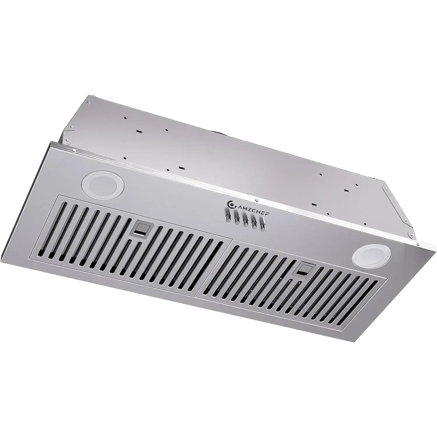 AMZCHEF Range Hood with 3-Speed Stainless Steel Kitchen Vent | 30 Inch Push Button
