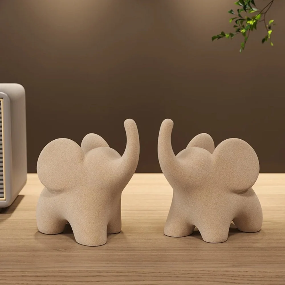 Elephant Figurine Minimalist Matte & Lightweight Resin