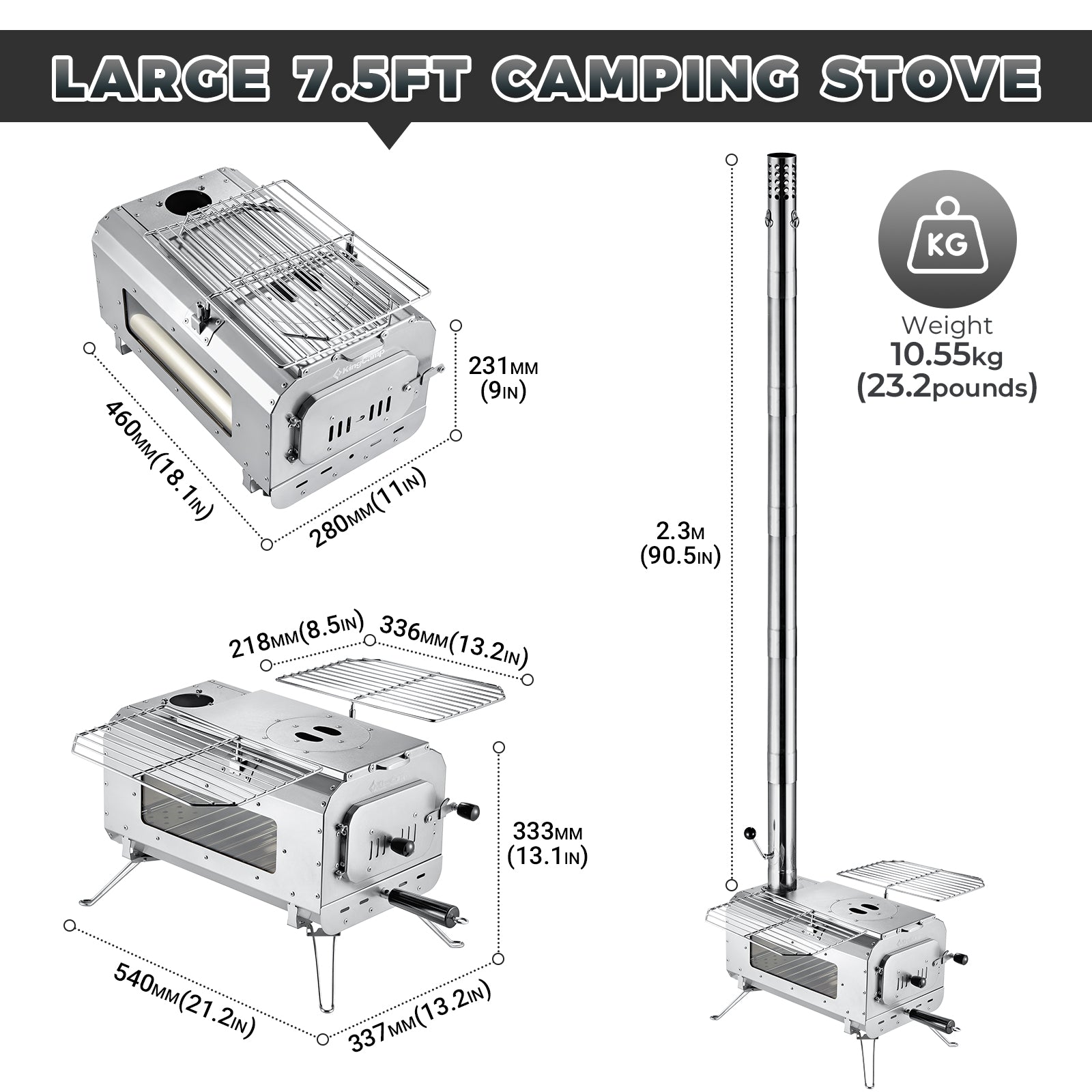 KingCamp Surefire Camping Wood Tent Stove