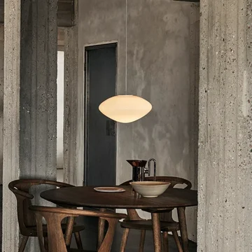 Modern Opal Glass Pendant Light with Adjustable Height