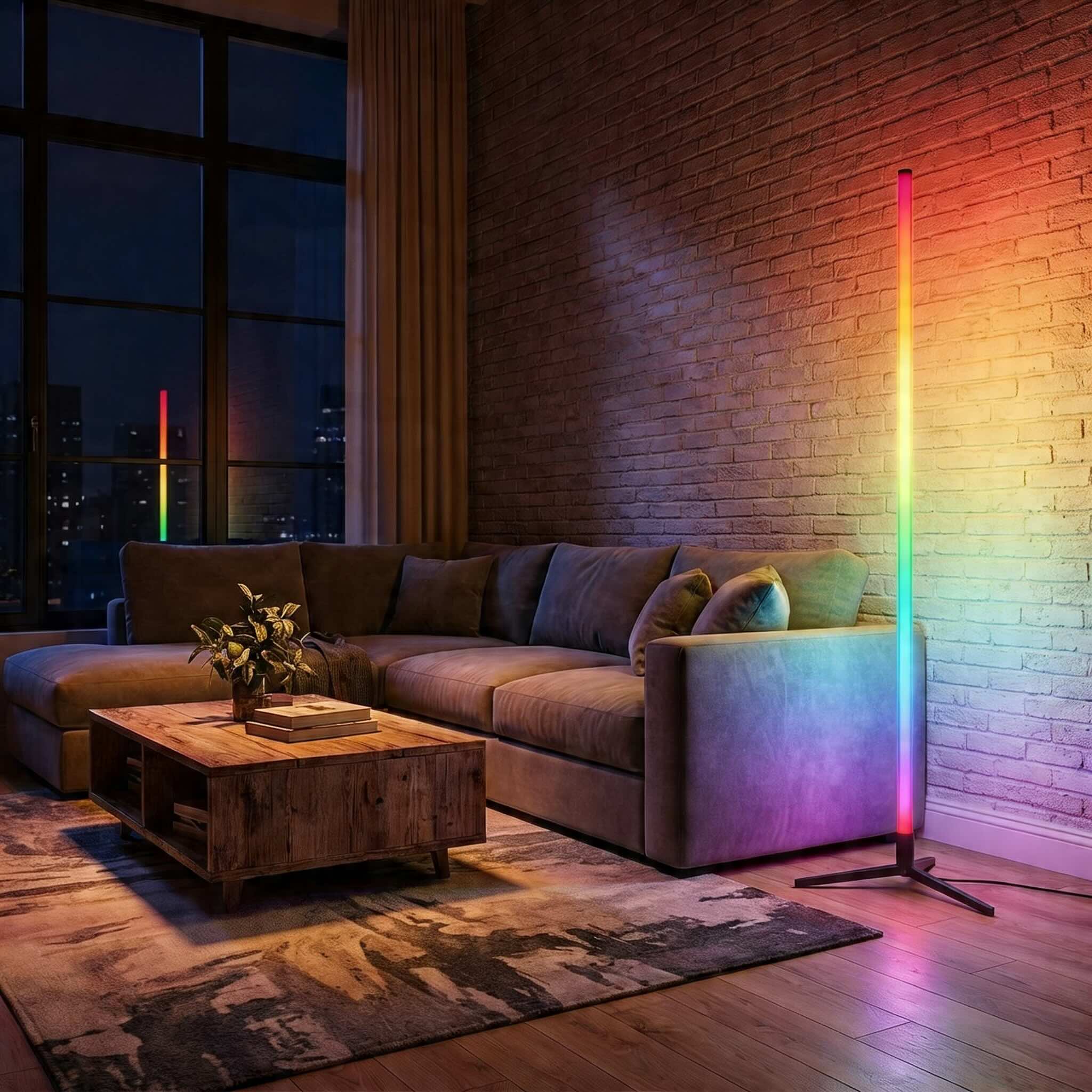 Contemporary Floor Lamp with LED Light Available in Various Colors - Image 3