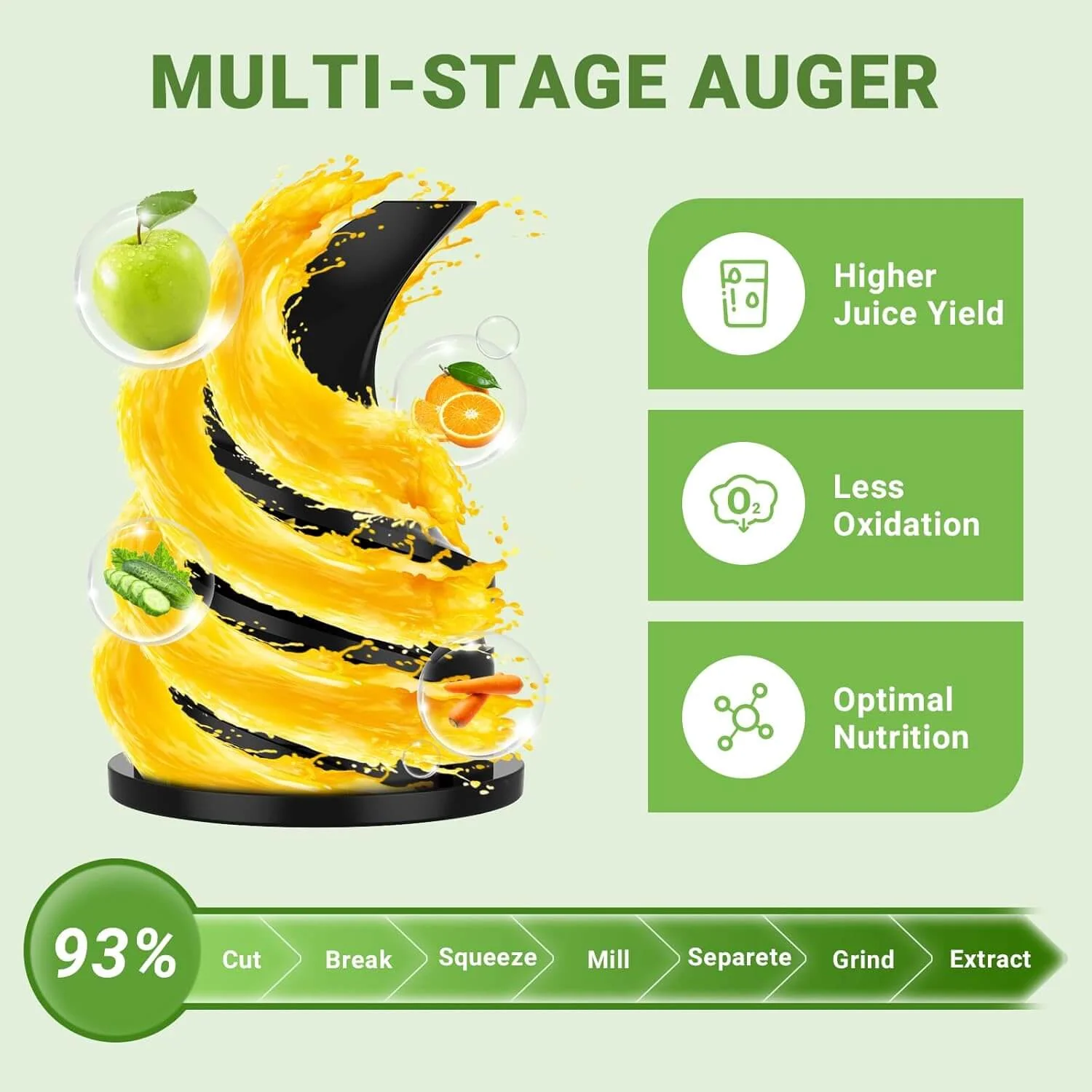 AMZCHEF Whole Fruit Juicer Machines 80MM Large Feeding Chute 3