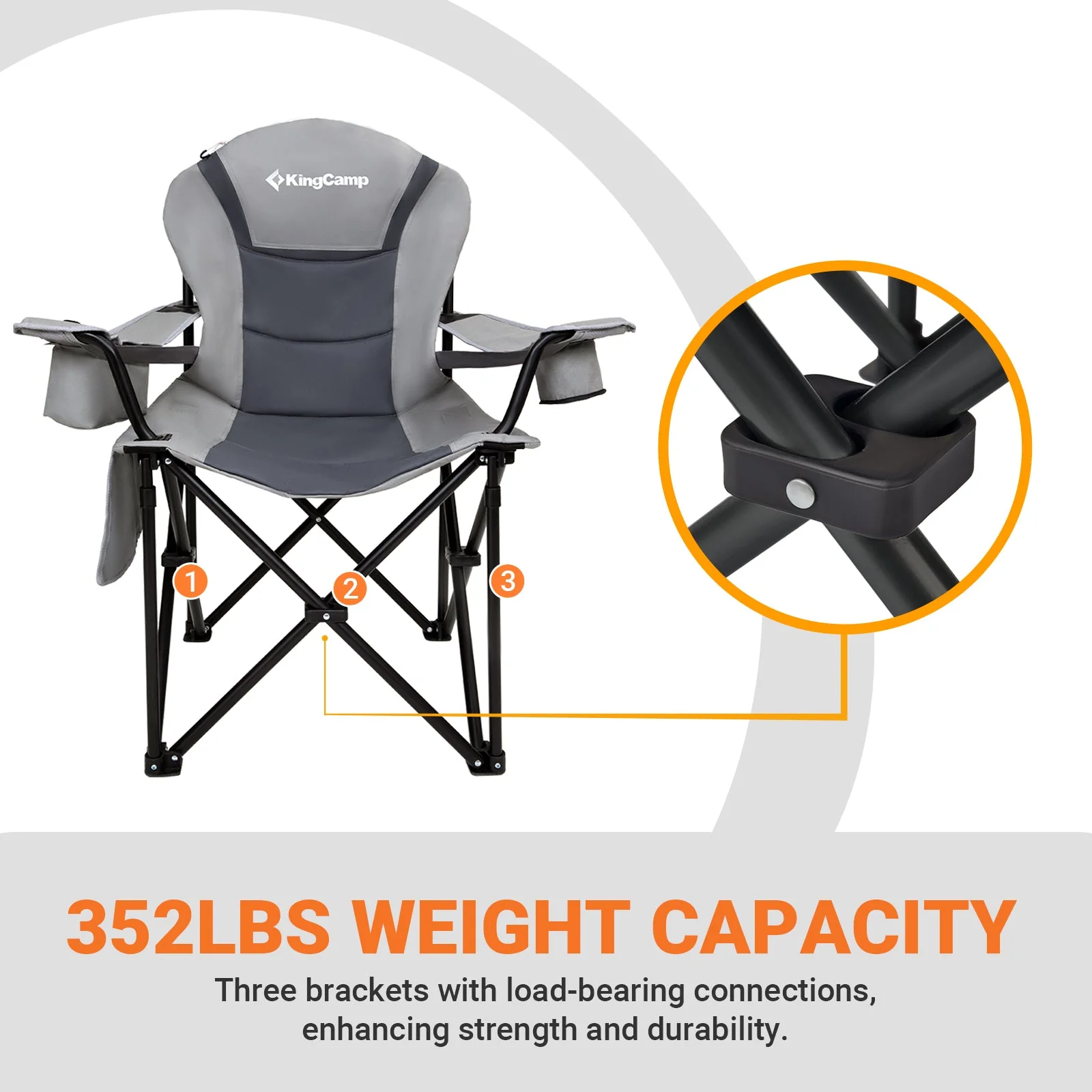 KingCamp Lumbar Support Oversized Camping Chair - Image 47