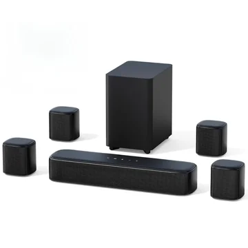 Surround Sound Bar System with Subwoofer and 4 Satellite Speakers – 7.1 Channel