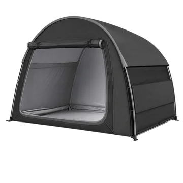 Outdoor Bike Shelter for 4-5 Bicycles with Rain Protection and Tool Organizer