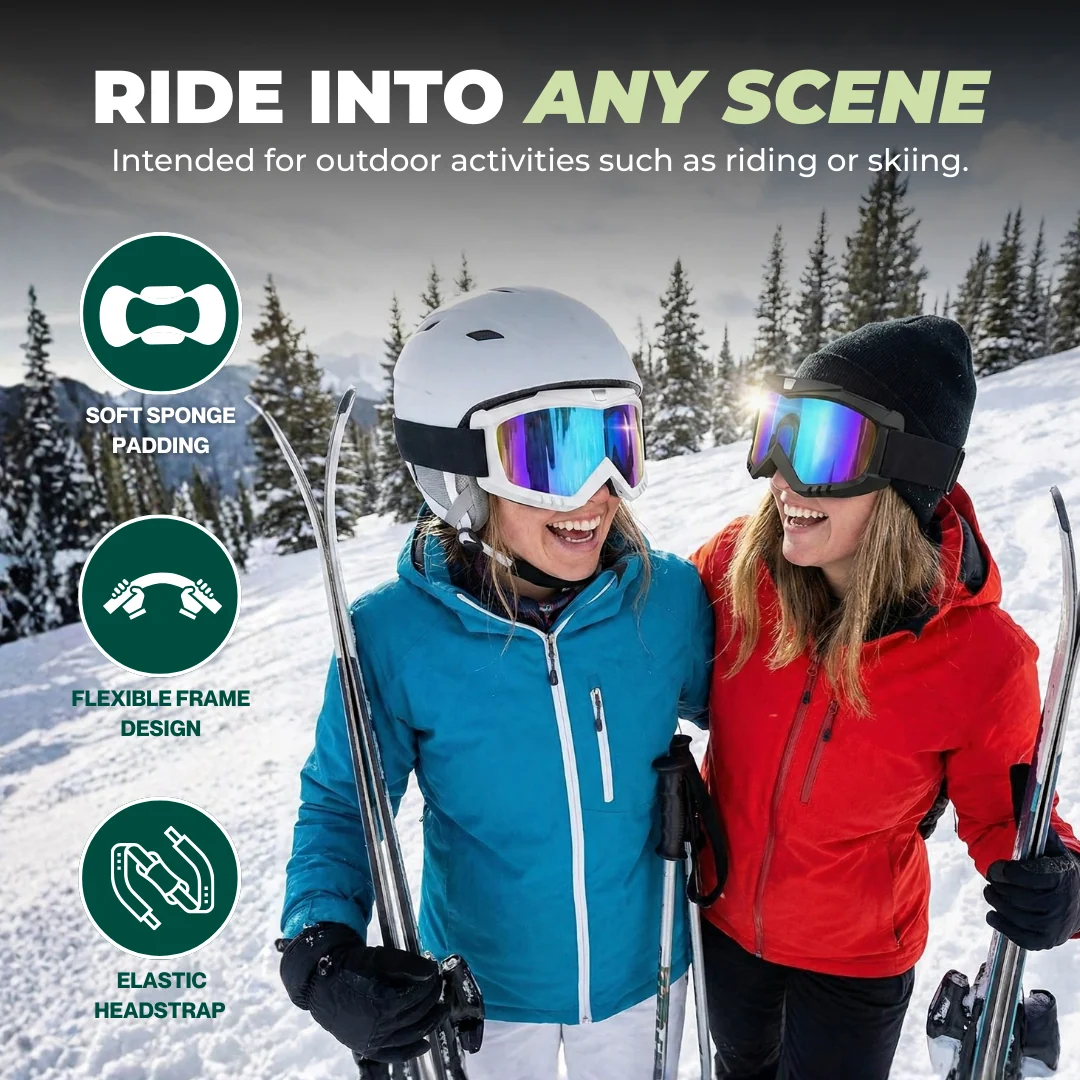 Dirt Bike Goggles 2 Pack for Motorcycle ATV Ski and Off-Road Riding