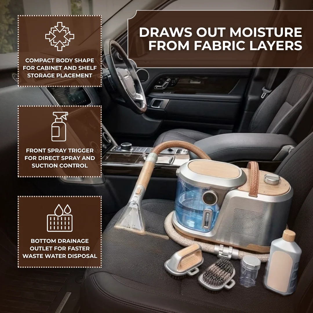 Multi-Surface Fabric and Car Interior Cleaner with 2-in-1 Tank System