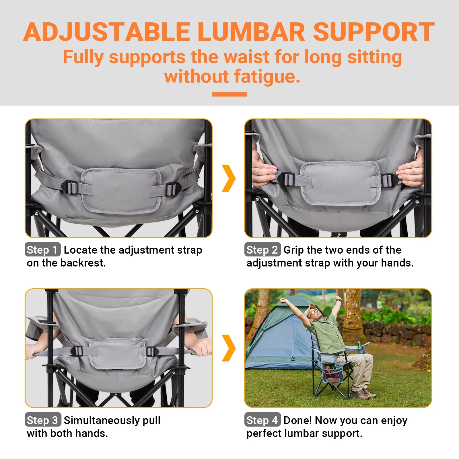 KingCamp Lumbar Support Oversized Camping Chair - Image 42