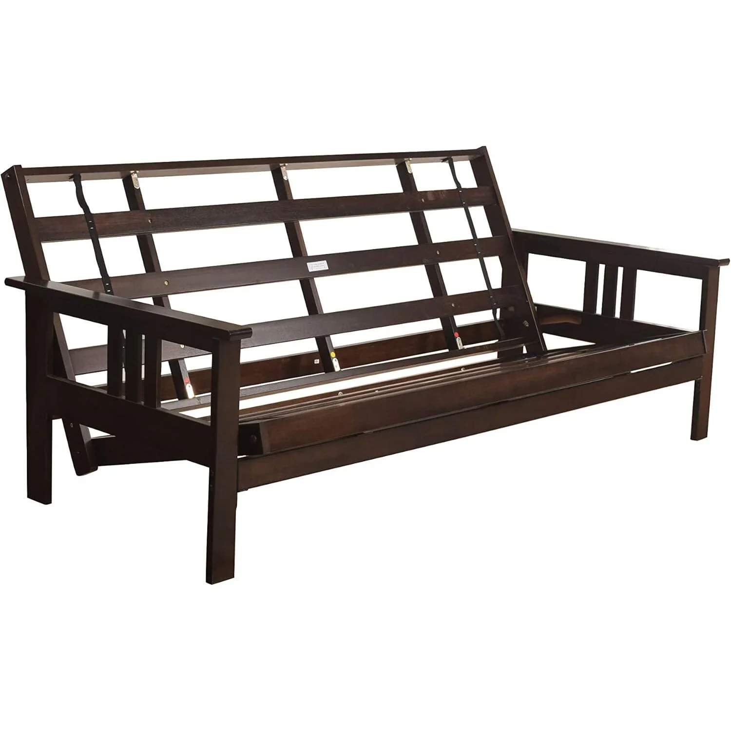 Homestock African Artifacts Full Size Futon Frame Set with Mattress, Easily Converts to Bed, Versatile Design Futon Frame for All Spaces, 33"H x 79"L x 37"D-Color:Linen Charcoal,Size:Barbados - Image 104