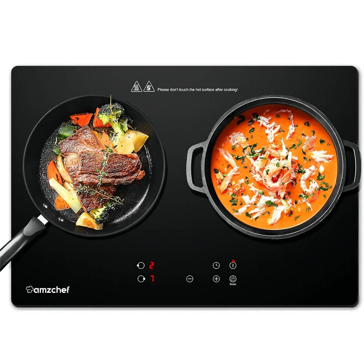 AMZCHEF Induction Stove Top 2 Burners 1800W for RV IDH1800 3