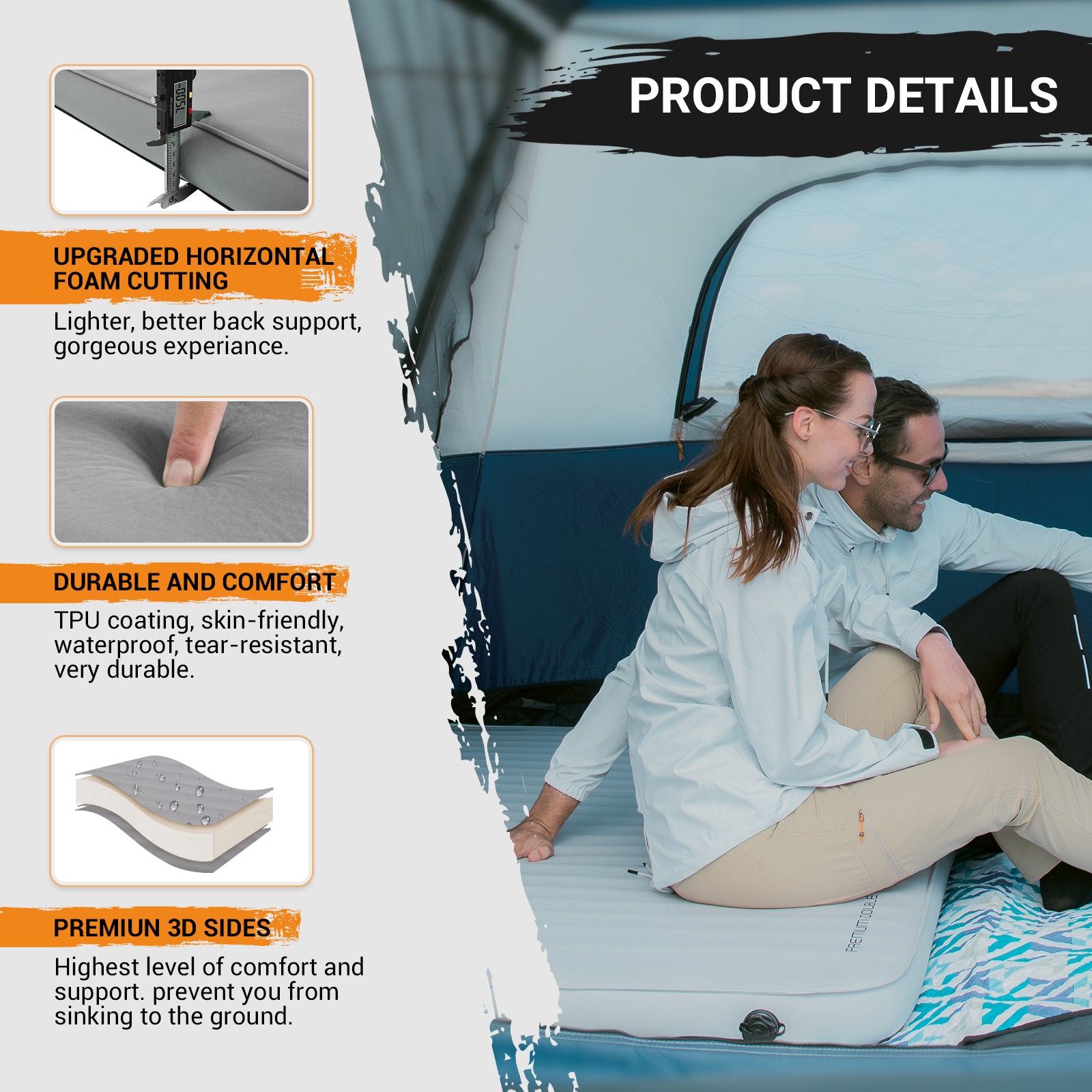 KingCamp PREMIUM Self Inflating Foam Sleeping Pad Double/Single