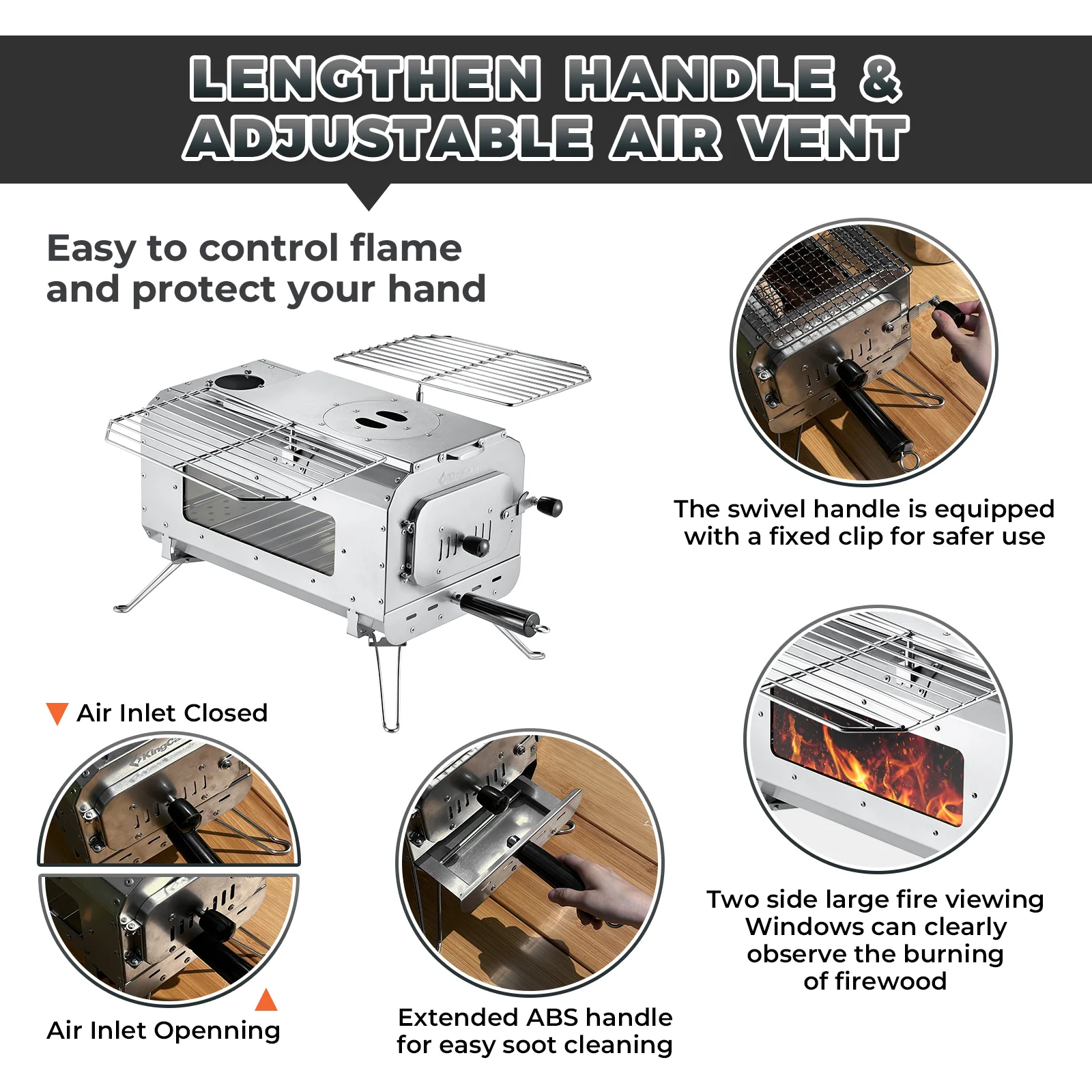 KingCamp Surefire Camping Wood Tent Stove