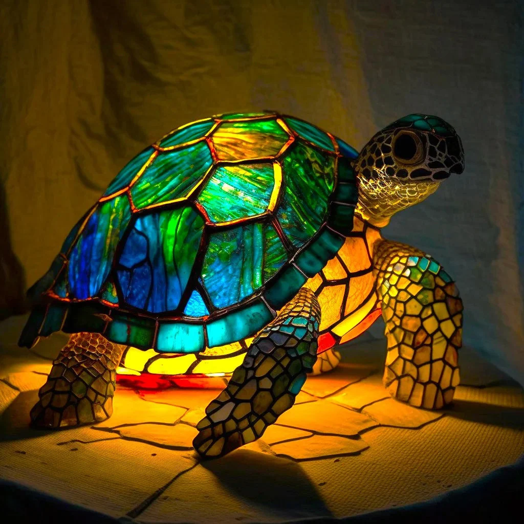 Colorful Stained Glass Animal Lamp Decorative Table Lamp 11