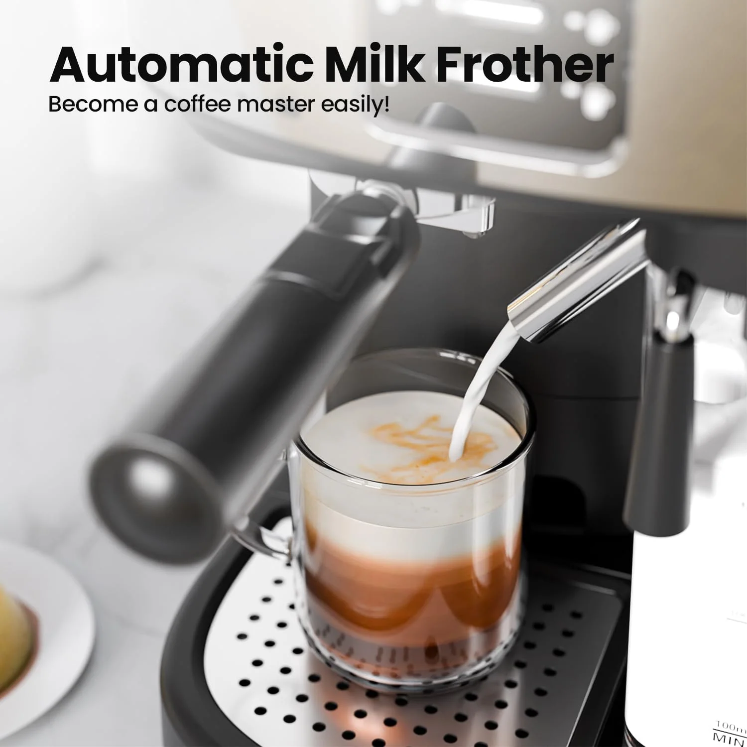 3 in 1 Professional Espresso Maker with Dual Heating System & Capsule Compatible CM8011 - Image 2