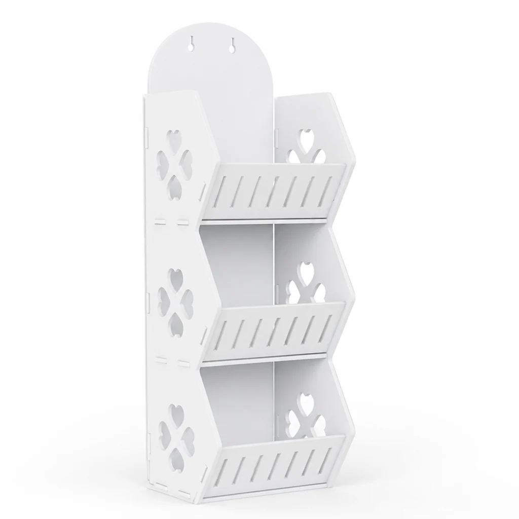 No-Drill Wall-Mounted Shelf Organizer (2-Tier)