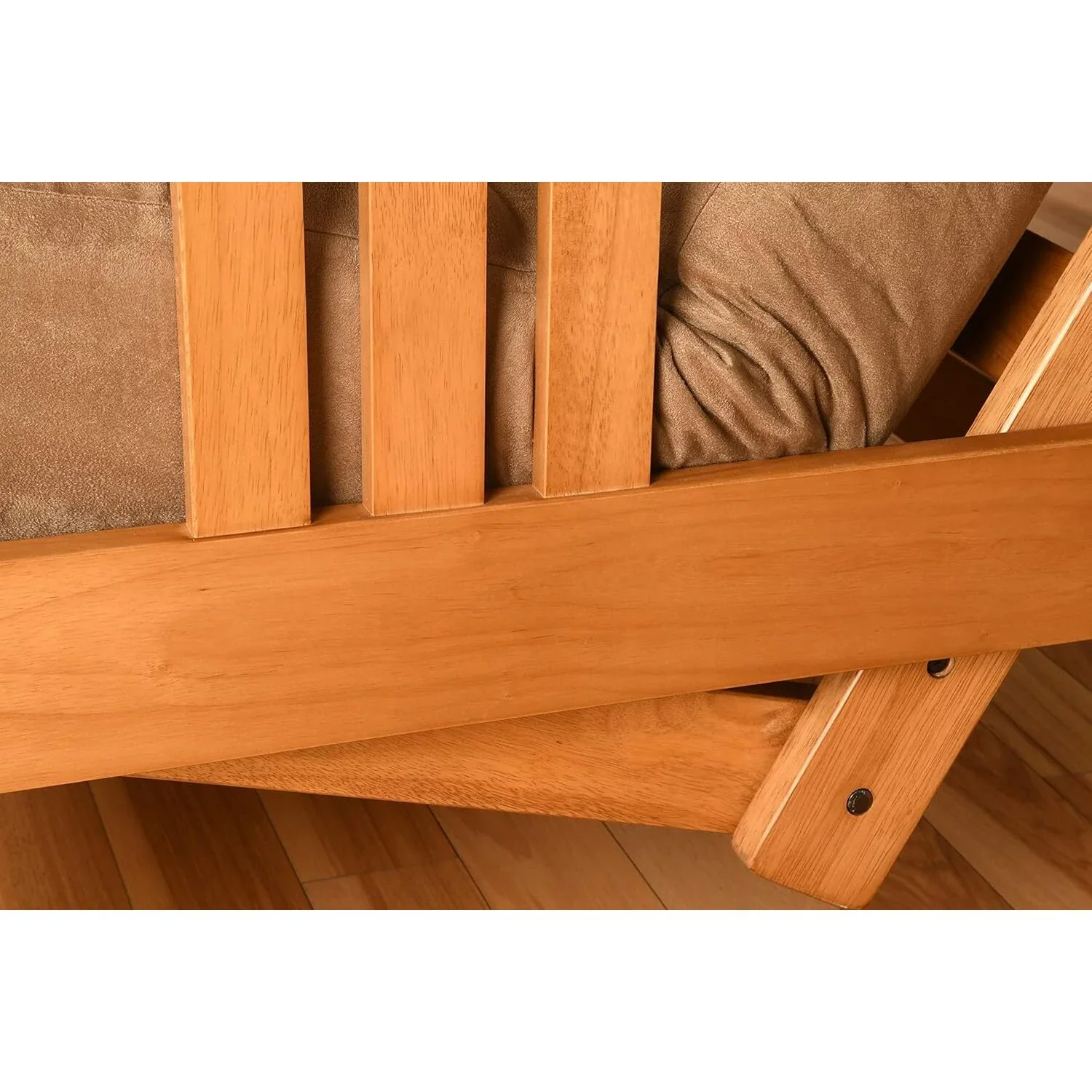 Homestock African Artifacts Full Size Futon Frame Set with Mattress, Easily Converts to Bed, Versatile Design Futon Frame for All Spaces, 33"H x 79"L x 37"D-Color:Linen Charcoal,Size:Barbados - Image 67