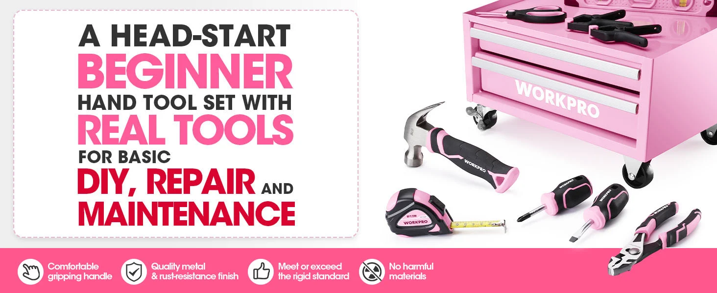 Tool set for DIY repair and maintenance with innovation, quality, durable metal, and secure storage case