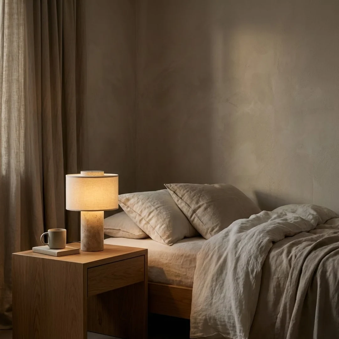 RadiantGlow Cordless Marble and Fabric LED Table Lamp - Image 10
