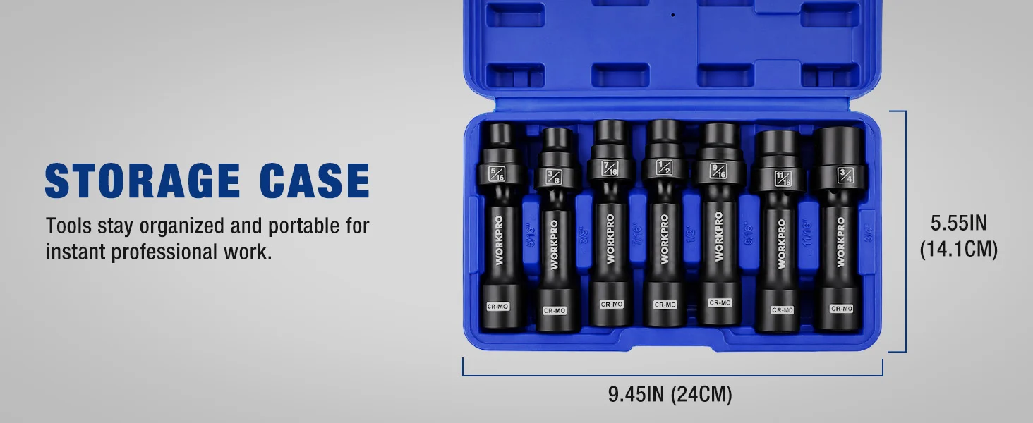 Blue storage case with socket bits, showing innovation and quality in a high-quality, durable, convenient set