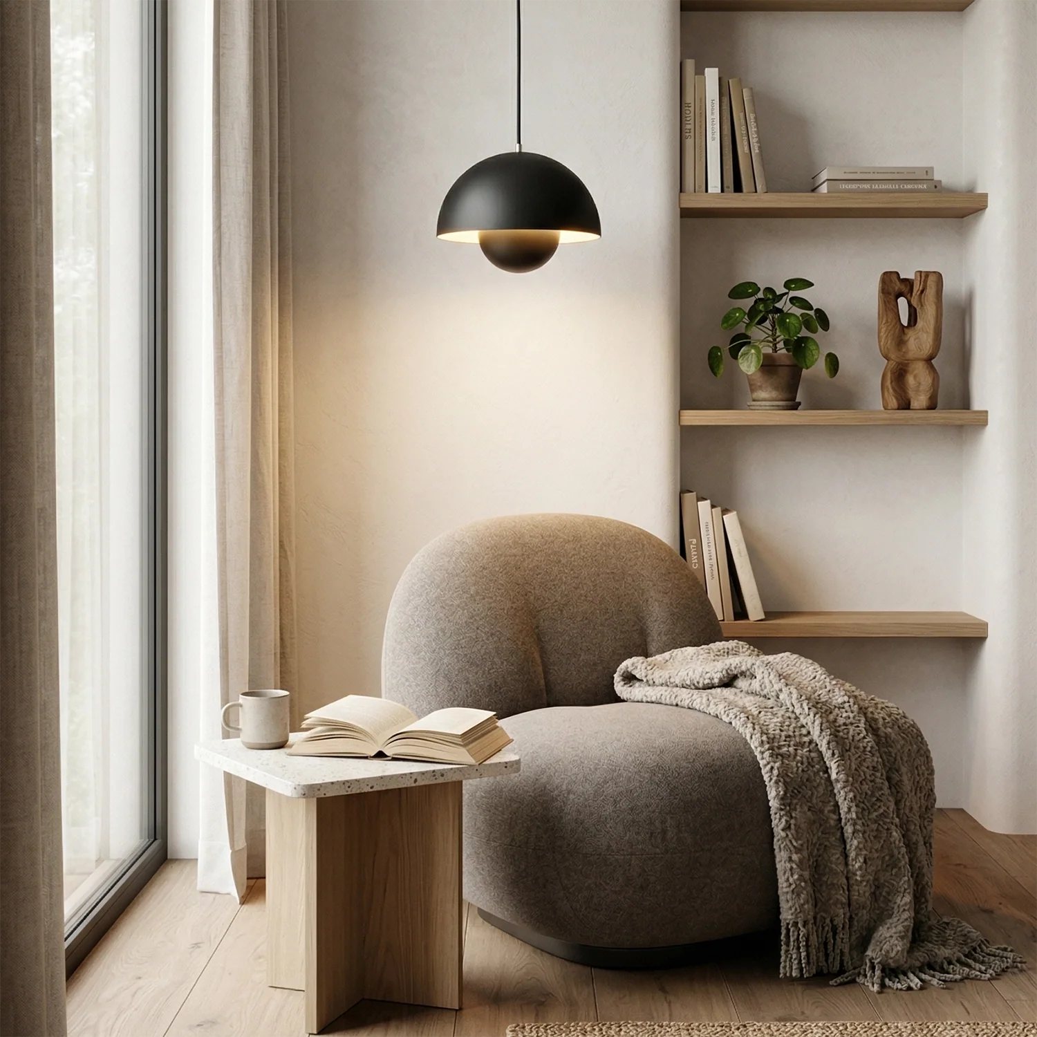 Stylish Pendant Light - Adaptable Mid-Century Inspired Design - Image 2