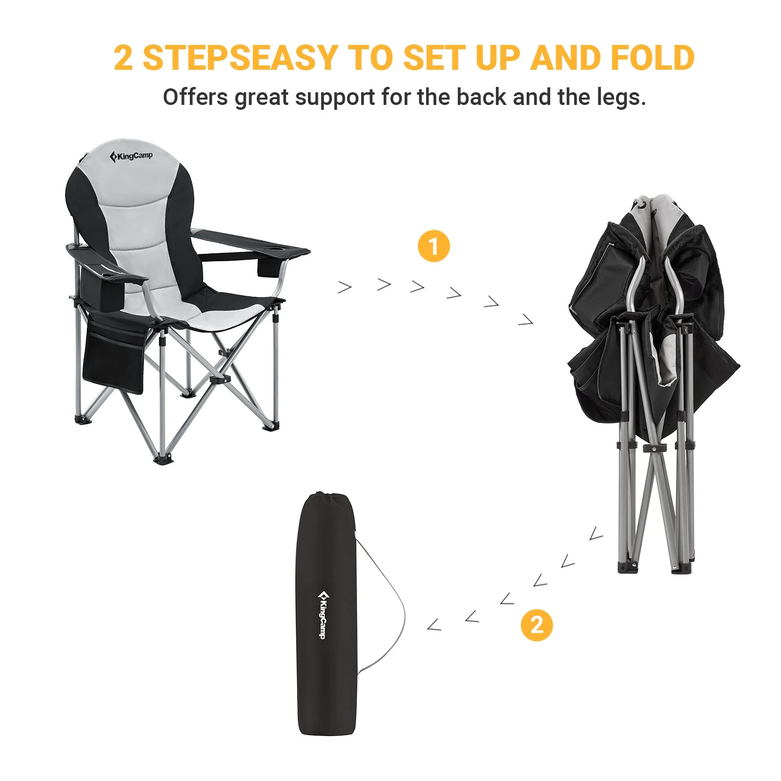 KingCamp Lumbar Support Oversized Camping Chair - Image 14