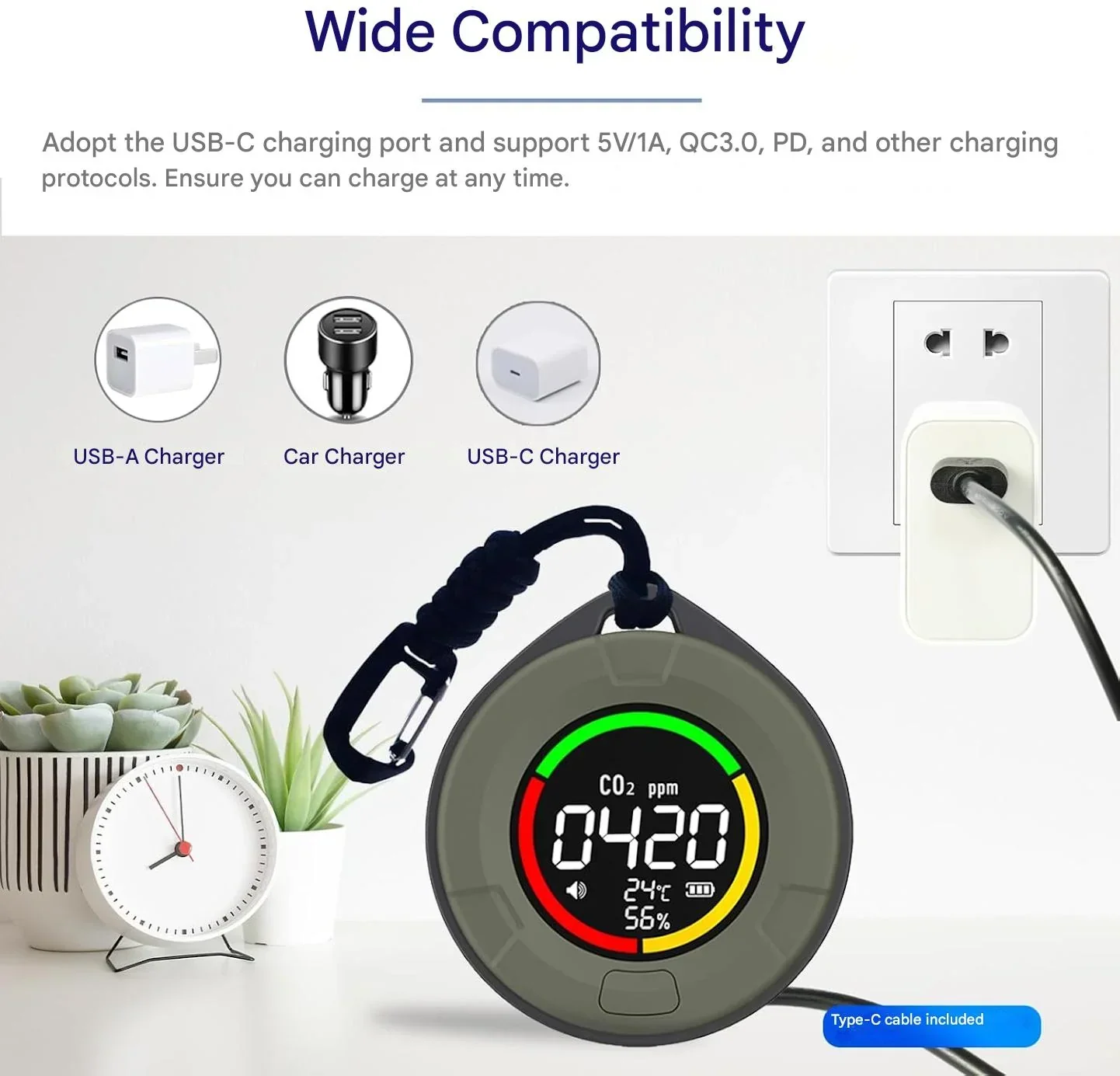 Mobile Air Quality Sensor with Rechargeable Battery - Image 7