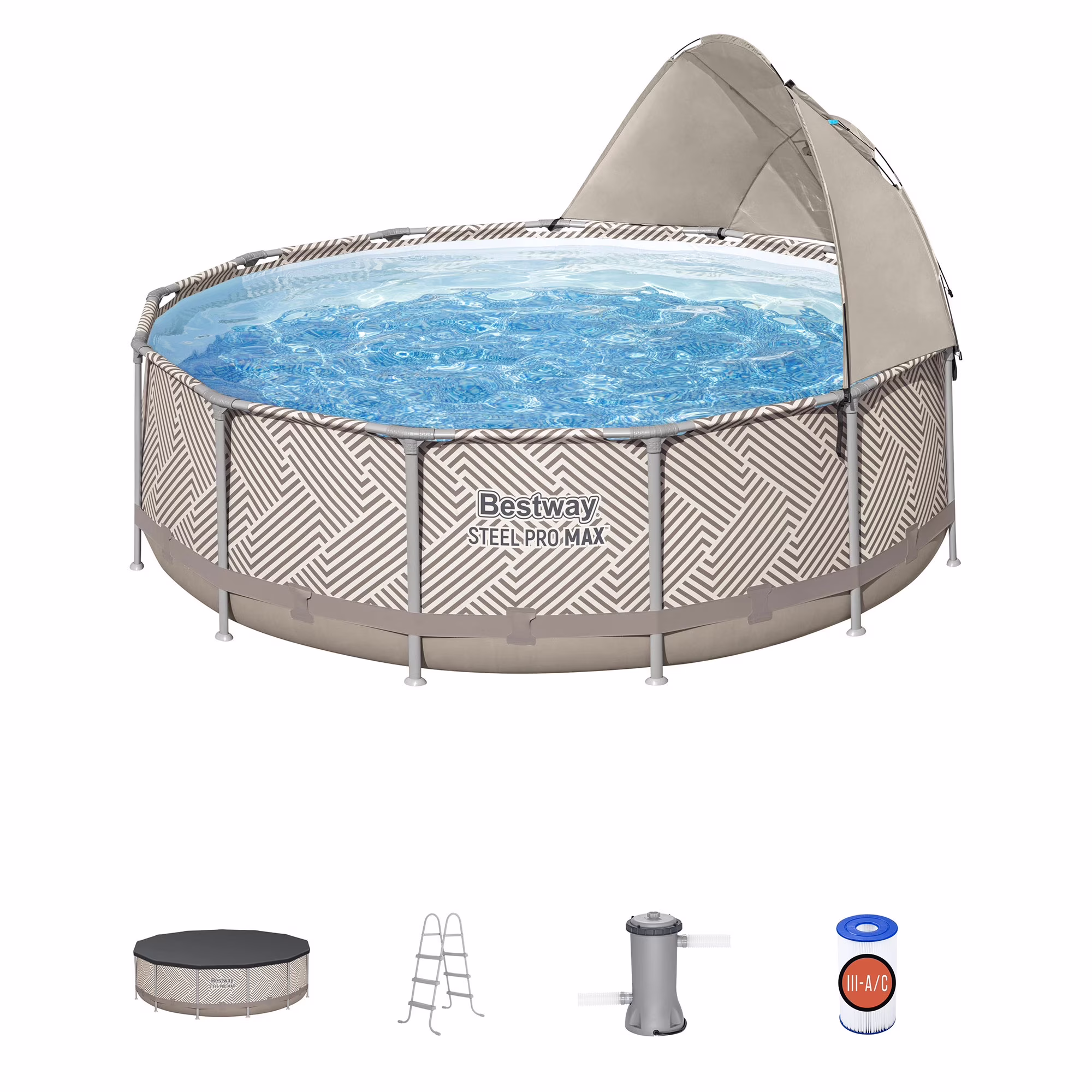 Bestway Steel Pro MAX 12' x 30" Above Ground Outdoor Swimming Pool Set - Image 4