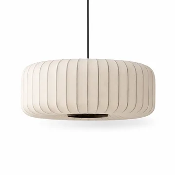 Pendant Lamp Handcrafted Fabric Shade Soft Diffused Light