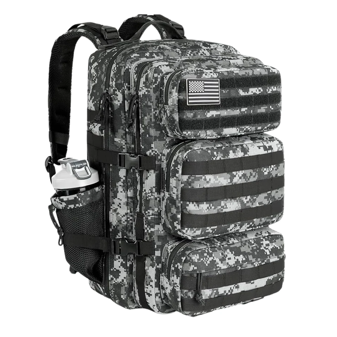 Military Style Backpack with MOLLE System and Various Pockets - Image 4