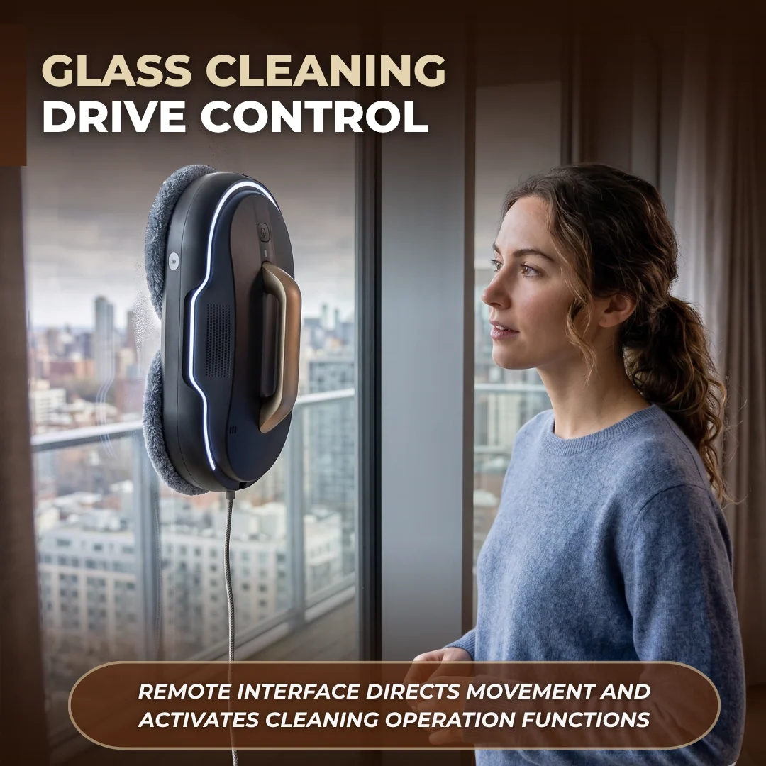 Automatic Window Cleaning Robot with Water Spray and Remote Control