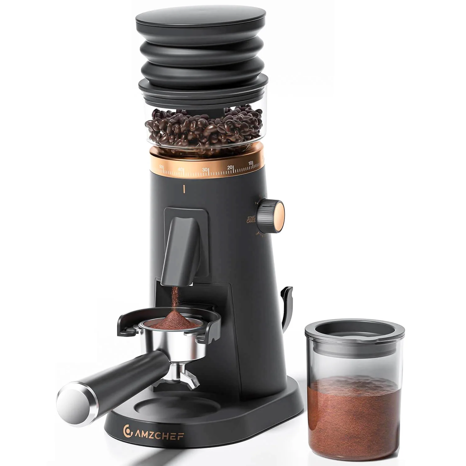 AMZCHEF Precision Burr Coffee Grinder | 75 Grind Settings 2