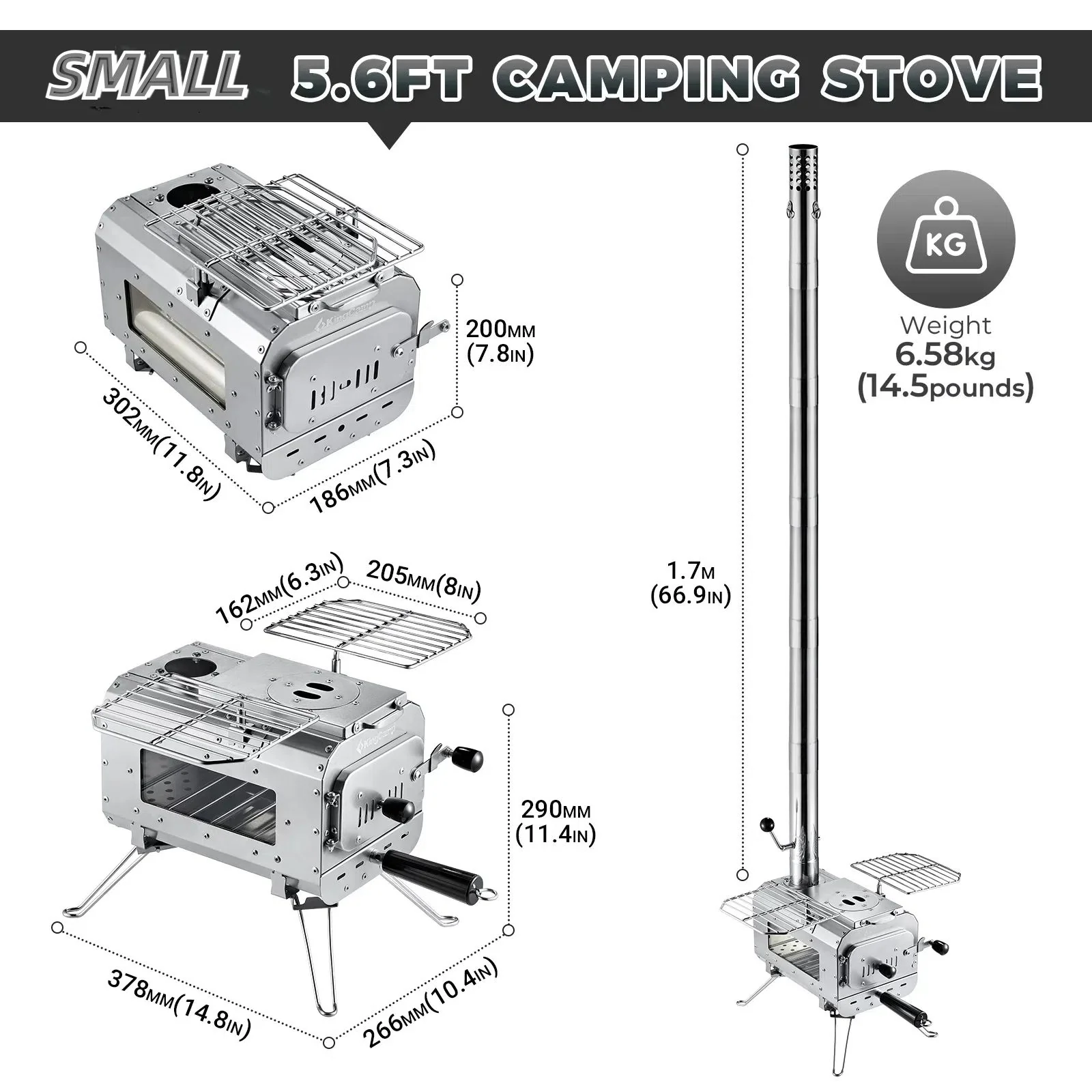KingCamp Surefire Camping Wood Tent Stove
