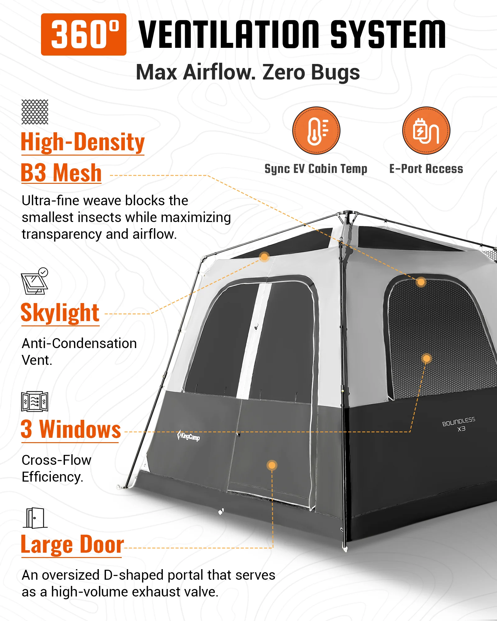 KingCamp BOUNDLESS X3 Car Camping Tent
