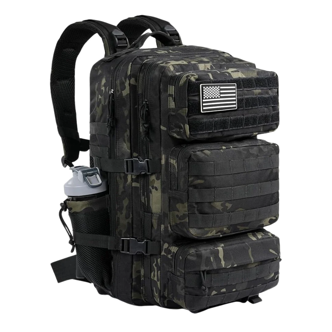 Military Style Backpack with MOLLE System and Various Pockets - Image 2