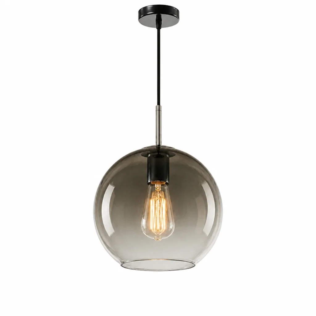 Pendant Light Metallic Gradient Glass Energy-Efficient LED