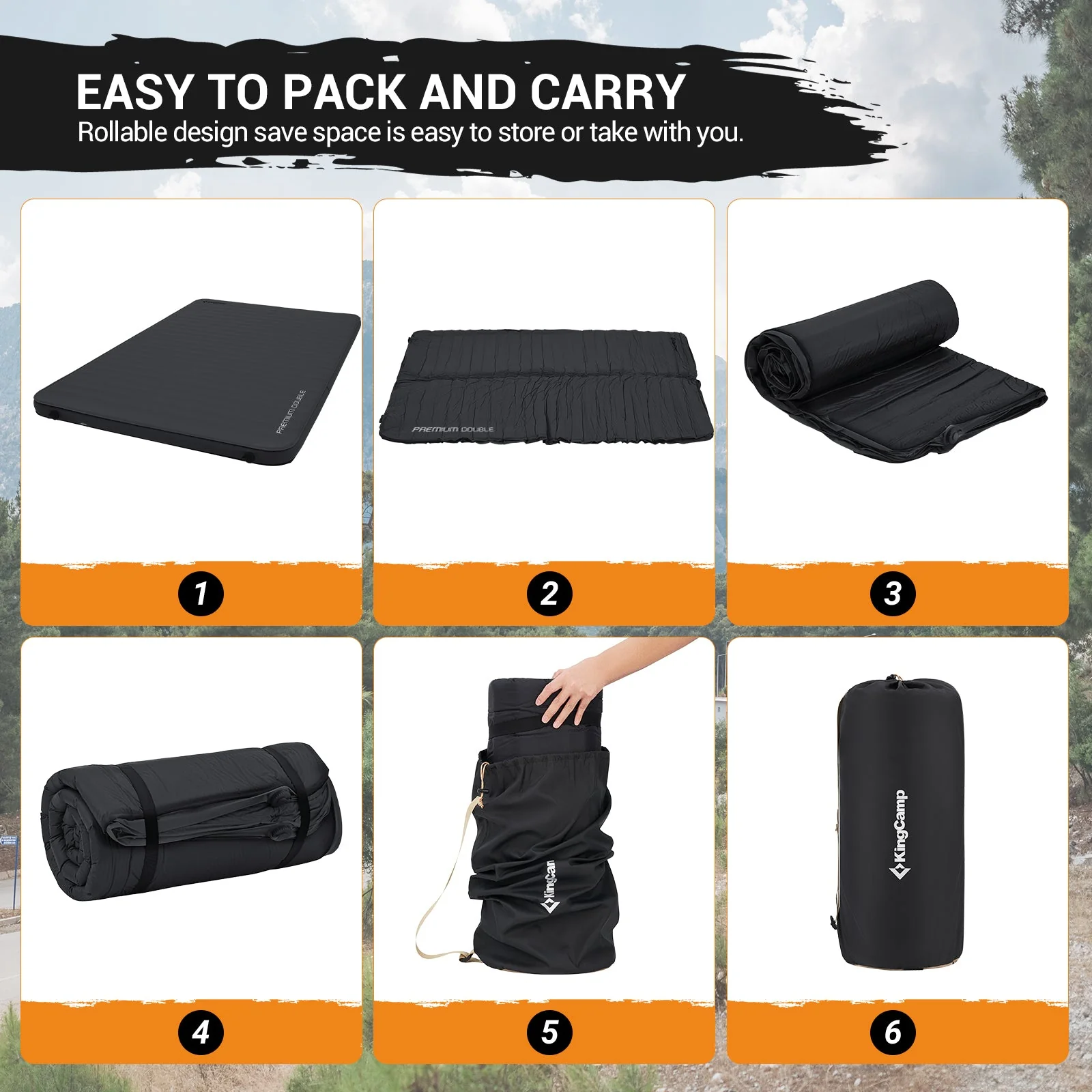 KingCamp PREMIUM Self Inflating Foam Sleeping Pad Double/Single - Image 17