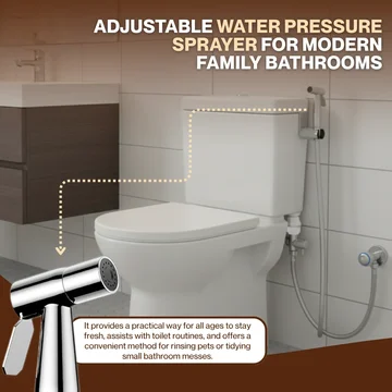 Adjustable Water Pressure Handheld Bidet Sprayer for Toilets