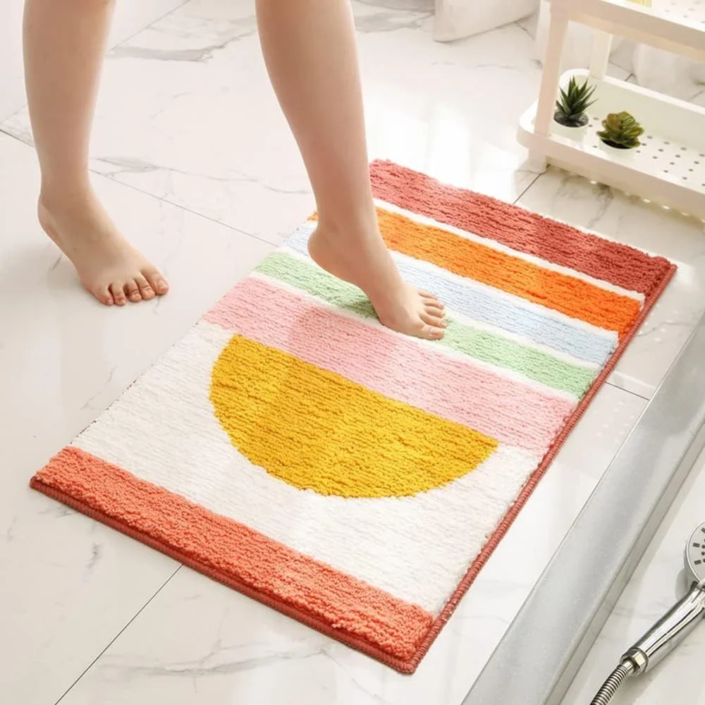 Bath Mat Plush Microfiber Absorbent Non-Slip Backing - Image 2