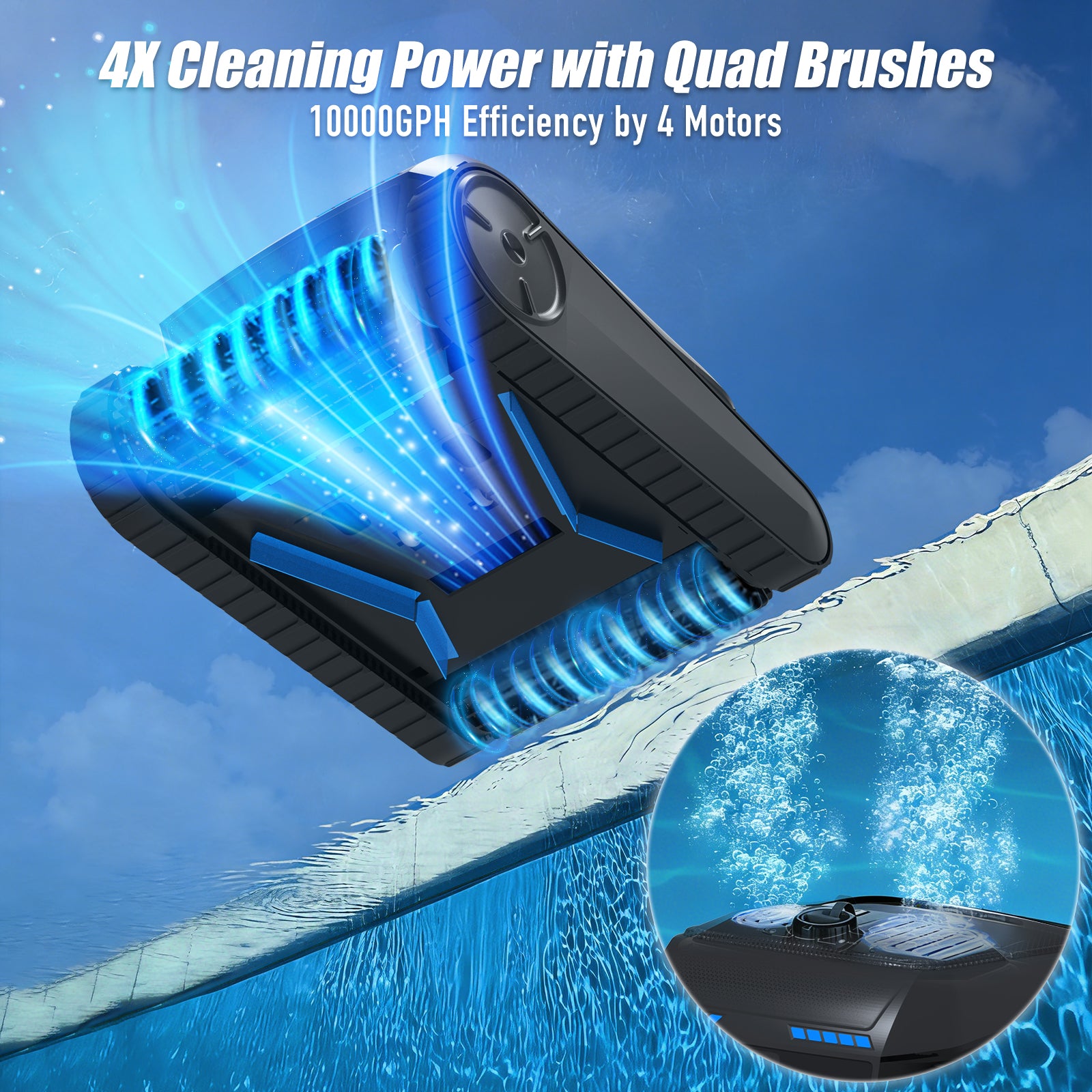 AIRROBO Cordless Robotic Pool Cleaner – Smart, Powerful, All-Pool Cleaning CP400 Lite
