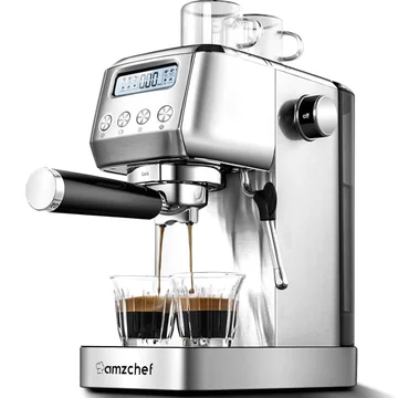 AMZCHEF 20-Bar Espresso Machine | Barista-Grade Flavor Extraction CM1666