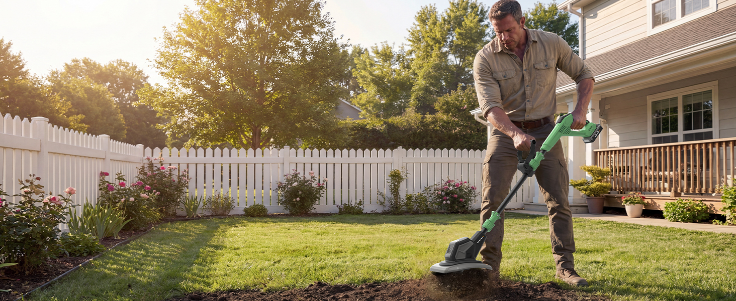 20V Cordless Tiller Cultivator