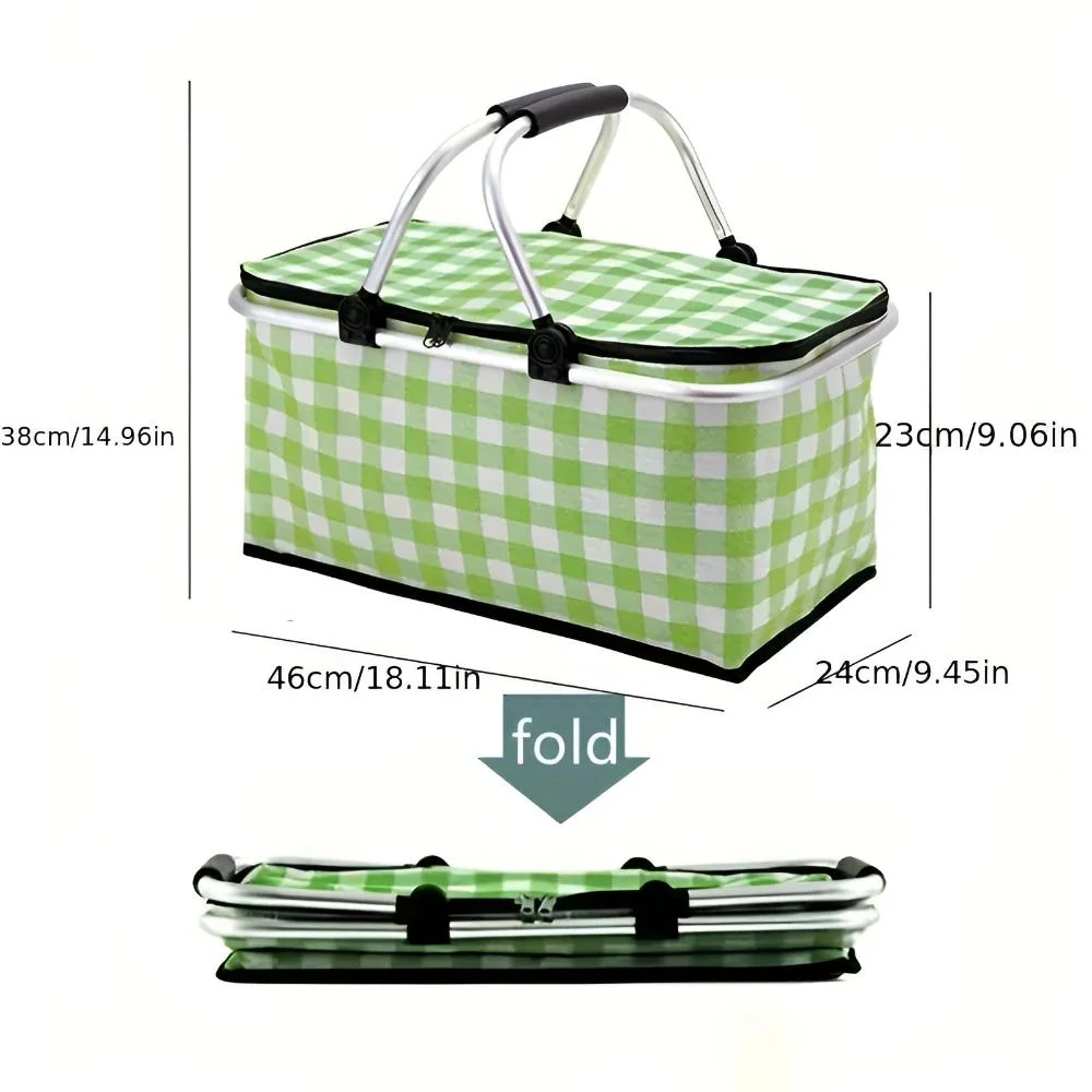Picnic Basket Insulated Foldable 22L Padded Handles - Image 6
