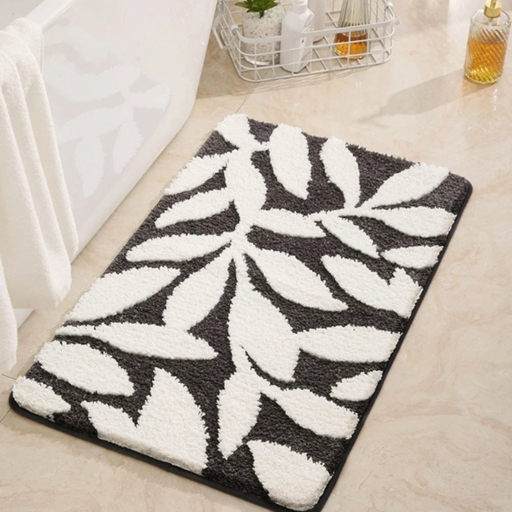 Bath Mat Plush Microfiber Non-Slip TPR Backing - Image 5