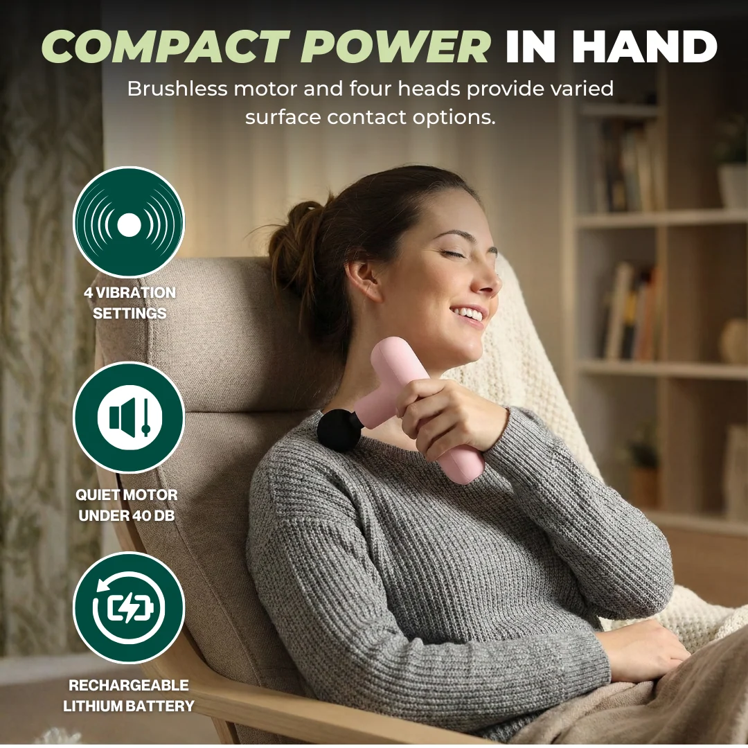 Mini Massage Gun Portable 4-Speed Percussion Muscle Massager