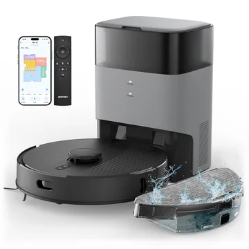 AIRROBO Robot Vacuum and Mop Combo T20 with 60 Days Self-Empty Station Voice Control Home Mapping
